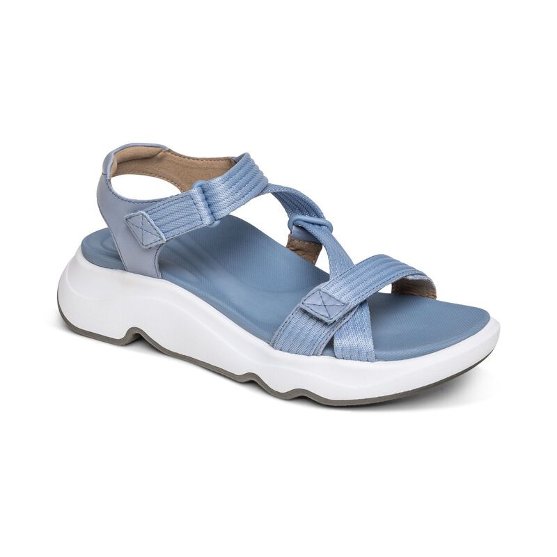 Aetrex | Women's Marz Adjustable Sport Sandal-Blue